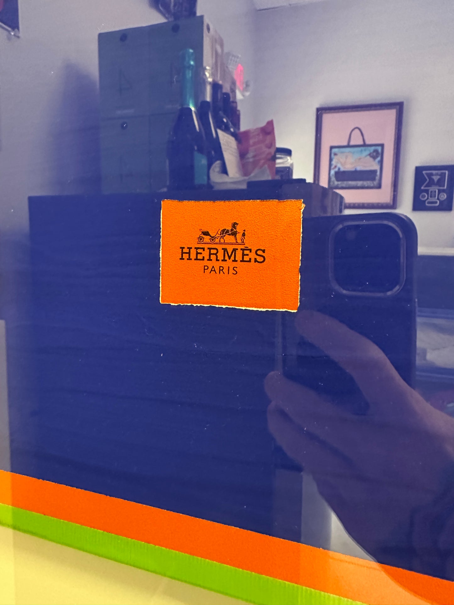 Hermes embellished box intl’ Klein blue